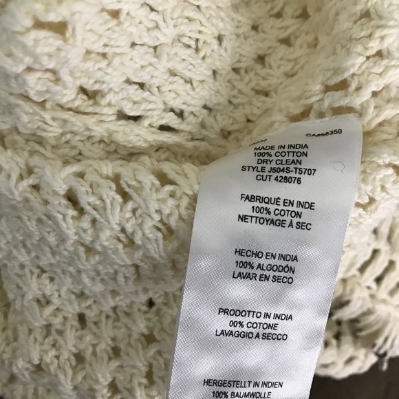 NWT Joie Natural Ivory Crochet Sequin Top Small - Picture 6 of 8